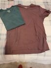 Mens Mossimo T Shirts Green And Burgundy  Size Large 2 Pack