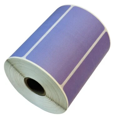 4"x2" Violet Purple Direct Thermal Zebra Sato Printers Label Sticker 750 P/Roll - Image 1 of 4