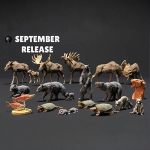 Tiere des Nordens Figuren 1:24 Miniaturen unbemalt 1/24 Diorama Modellbau - Bild 1 von 29