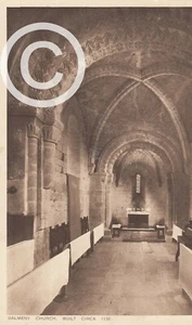 Dalmeny Church, built circa 1130 nr South Queensferry vintage Scotland postcard - Picture 1 of 1
