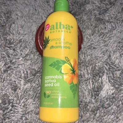 Champú suave y calmante Alba Botanica aceite de semilla de cannabis sativa, 12 fl oz nuevo RMB Foto 1 de 2