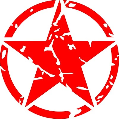US Army Star Distressed Fits Jeeps Die Cut Vinyl Decal Many Colors and Sizes - Image 1 of 4