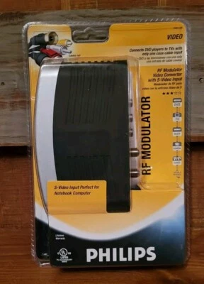 New Philips PH61159 RF Modulator Converter Connector DVD Players Game Consoles - Image 1 of 4