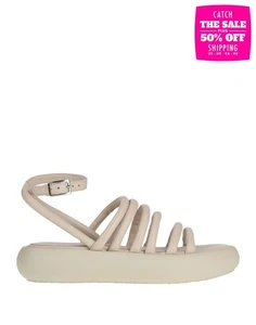 RRP€319 VIC MATIE Leather Ankle Strap Sandals US10 UK7 EU40 Ivory Made in Italy - Picture 1 of 9