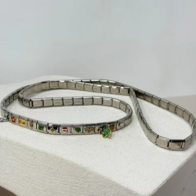 Pulsera Colgante Casa D'Oro Italiana Dije Eslabones 32" Encantada Italia Expresiones Foto 1 de 4