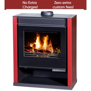 V05 Rubin Lux 13kW Bordo Wood Stove with Large Front Glass Window - Picture 1 of 7