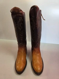 Lucchese Heritage Cowboy Boots Women’s Sz 8 Chocolate Brown - Picture 1 of 12