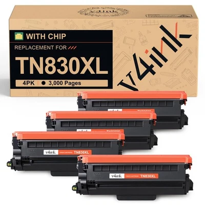 TN830XL 4Pack Compatible Color Laser Printer Toner for Brother Printers - Image 1 of 4