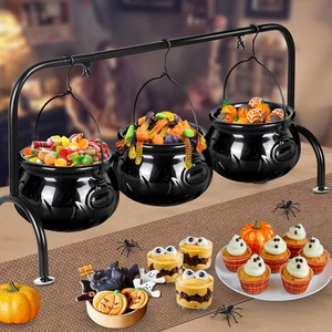 3pcs Ceramic Witch Cauldron Bowls Hocus Pocus Halloween Party Home Kitchen Decor - Picture 1 of 6