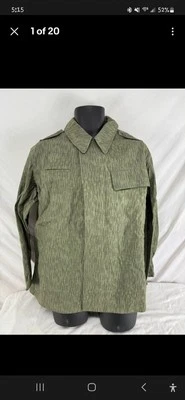 Czech army military combat M60 field jacket 1960s Date Rain drop camo Large - Image 1 of 4