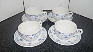 Vintage Masons Blue Denmark Pattern 4x cups and saucers - Picture 1 of 3