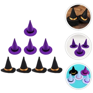 8 Piezas Sombrero de Bruja Decorativo Mini Pequeños Sombreros de Fiesta Niño Pequeño Suministro de Halloween - Imagen 1 de 12