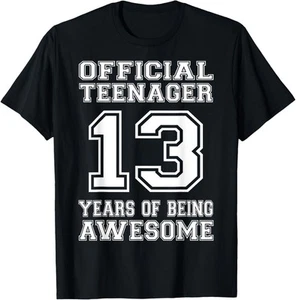 Official Teenager 13th Birthday Gifts 13 Year Old Boys Girls T-Shirt Hoodie - Picture 1 of 12