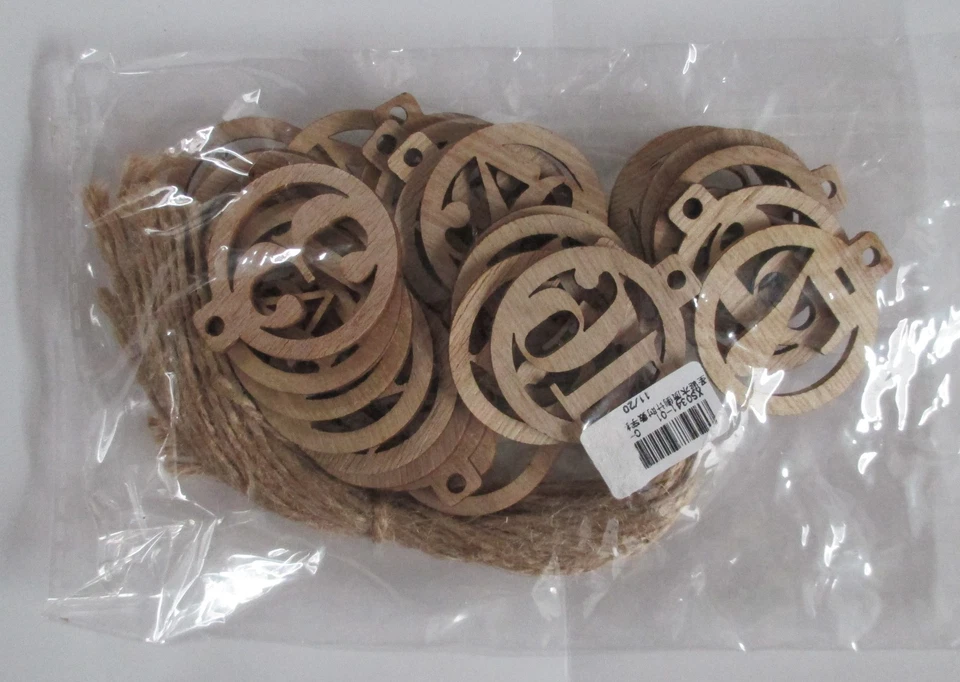 Holz-Adventskalender - Anhänger Zahlen Nummern  1 - 24  NEU! - Bild 1 von 1