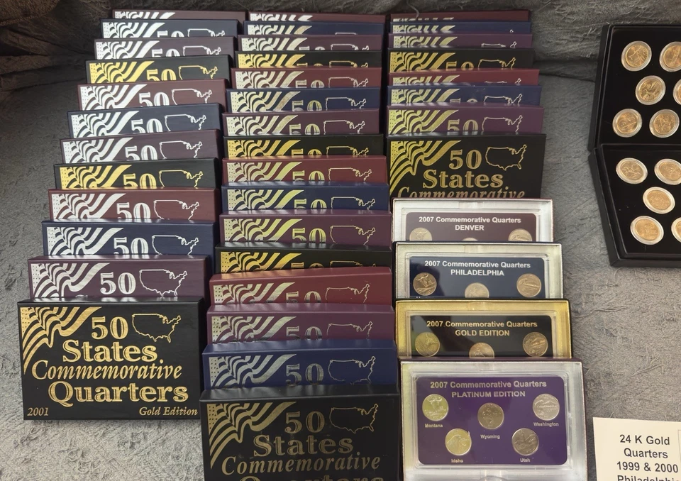 1999 To 2008￼Commemorative Quarter Sets, Gold,platinum And 24kt - Image 1 of 4