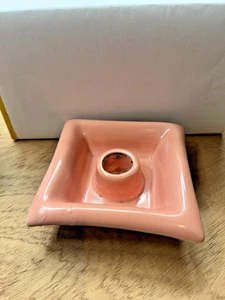 Vintage MCM Red Wing Pottery Rose Pink Candle  Holder  #1384 - Picture 1 of 3