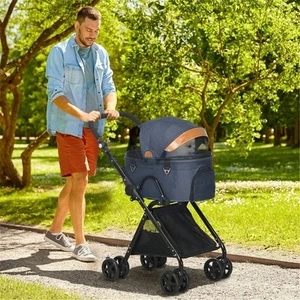Passeggino per Piccoli Animali Gabbia da Viaggio Leggero Facile da Usare - Foto 1 di 7