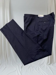 Pantalones Clásicos Americanos Hart Schaffner Marx Talla 40 Regular Azul Marino Lana Worsted Nuevos con Etiquetas - Imagen 1 de 3