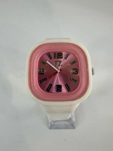 TZ Watch TeeZee Watch Company White Silicone Band Pink Dial New Battery - Picture 1 of 4