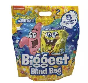 Borsa cieca più grande SpongeBob Squarepants 8 giocattoli sorprese peluche argilla adesivi NUOVO - Foto 1 di 3