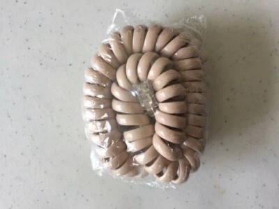 7 Feet Telephone Modular Coiled Handset Cord (Beige Color), RJ9, 7ft, 7' - Image 1 of 4