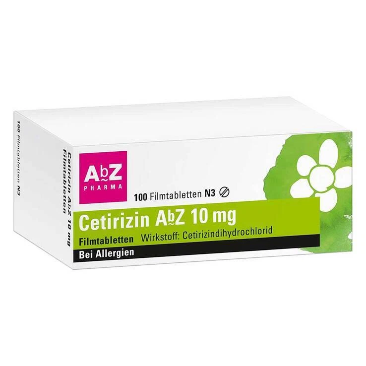 Cetirizin AbZ 10 mg Filmtabletten · 100 St · PZN 06716159