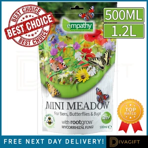 MINI MEADOW FLOWER SEEDS GARDEN WILD PLANT BEES BUTTERFLIES BUGS 3M2 NEW EMPATHY - Picture 1 of 4