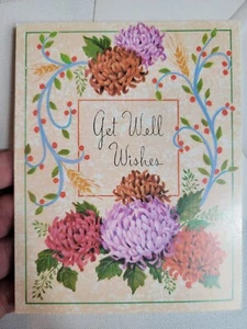 Vintage Greeting Card 1990s Christian Made In USA Get Well Flower Autumn Harvest - Picture 1 of 4