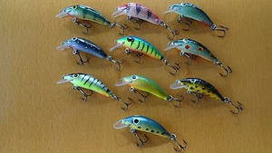 10 x KÖDER GOLD ASSAN WOBBLER FORELLE 4,0cm 2,5g SCHWIMMENDE HANDARBEIT aus Holz!! - Bild 1 von 6