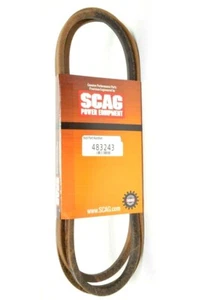 CORREA Scag Genuina FABRICANTE DE EQUIPOS ORIGINALES, UNIDAD DE CUBIERTA - STC61V, 135", P/N 483243. *Envío gratuito - Imagen 1 de 5