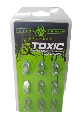 Сменные токсичные лезвия для стрельбы из лука Flying Arrow диаметр 100 г: 7/8 дюйма - Изображение 1 из 4