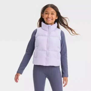Girls' Reversible Puffer Vest - All In Motion - Picture 1 of 4