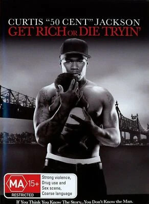 Curtis 50 Cent-Curtis Jackson - Get rich Or Die Tryin DVD Action Aus Stock NEW - Image 1 of 2