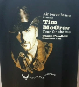 Tim McGraw Air Force Reserve Tour for the Troops Camp Pendleton, T-shirt XL - Picture 1 of 5