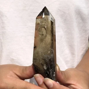 200g Natural Smokey Citrine Quartz Obelisk Quartz Crystal Point Wand XA5041 - Picture 1 of 12