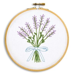 Kit de aro bordado estampado de lavanda hágalo usted mismo Jack Dempsey - Imagen 1 de 2