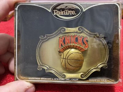 Hebilla de cinturón RainTree Basketball Knicks 1978 vintage hecha en EE. UU. con caja Foto 1 de 4