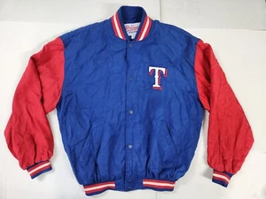 Vintage 90's Starter Jacket MLB Texas Rangers Size Large Diamond Collection - Picture 1 of 12