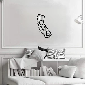 California Silhouette Home Metal Wall Art Décor, 12" x 9" - Picture 1 of 7