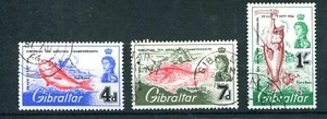 (F077) GIBRALTAR QEII SG190-192, 1966 European sea angling championship set, VFU - Picture 1 of 1