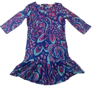 Lily Pulitzer Girls Mini Dress Southern Charm Size X-Large XL (12-14) Pink Blue - Picture 1 of 7