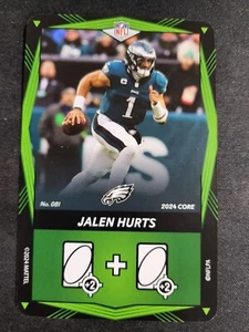 2024 UNO Elite Core Edition Jalen Hurts GREEN Eagles Card 81 - Picture 1 of 2