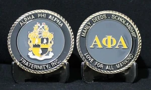 ALPHA PHI ALPHA FRATERNITY COLLECTIBLE CHALLENGE COIN COINS NEW - Picture 1 of 1