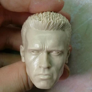 Custom 1/6 Scale Blank Head Sculpt Arnold Schwarzenegger T800 Unpainted - Picture 1 of 4