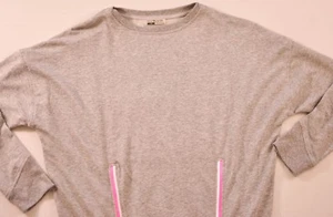 women's Volve french terry top size medium gray long sleeve pull over cotton mix - Picture 1 of 8
