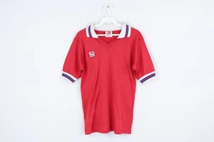 NOS Vintage 70er Patrick Spell Out Kurzarm Kragen Fußball Trikot rot Herren S USA - Bild 1 von 8