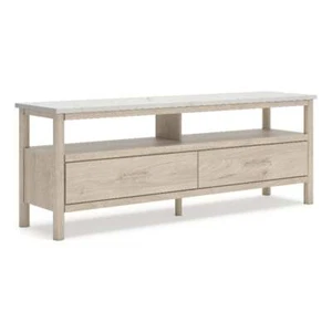 Ashley Furniture Cadmori Light Brown & White 72" TV Stand for TVs up to 82" - Picture 1 of 2