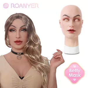 Hermosa máscara completa femenina de silicona Roanyer Betty sombreros para cos transgénero - Imagen 1 de 18