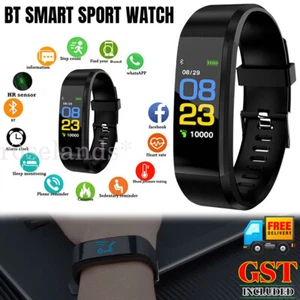 Bluetooth Smart Bracelet Heart Rate Sleep Monitor Sport Watch Fitness Tracker AU - Picture 1 of 16