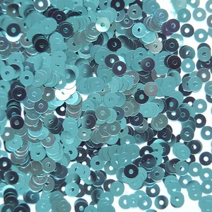 LENTEJUELAS planas de lentejuelas sueltas de 4 mm ~ azul agua metálico ~ hechas en EE. UU. - Imagen 1 de 2